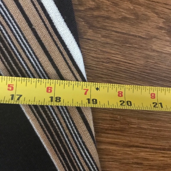 Vintage 70s High Rise Diagonal Striped Maxi Skirt - Picture 5 of 6